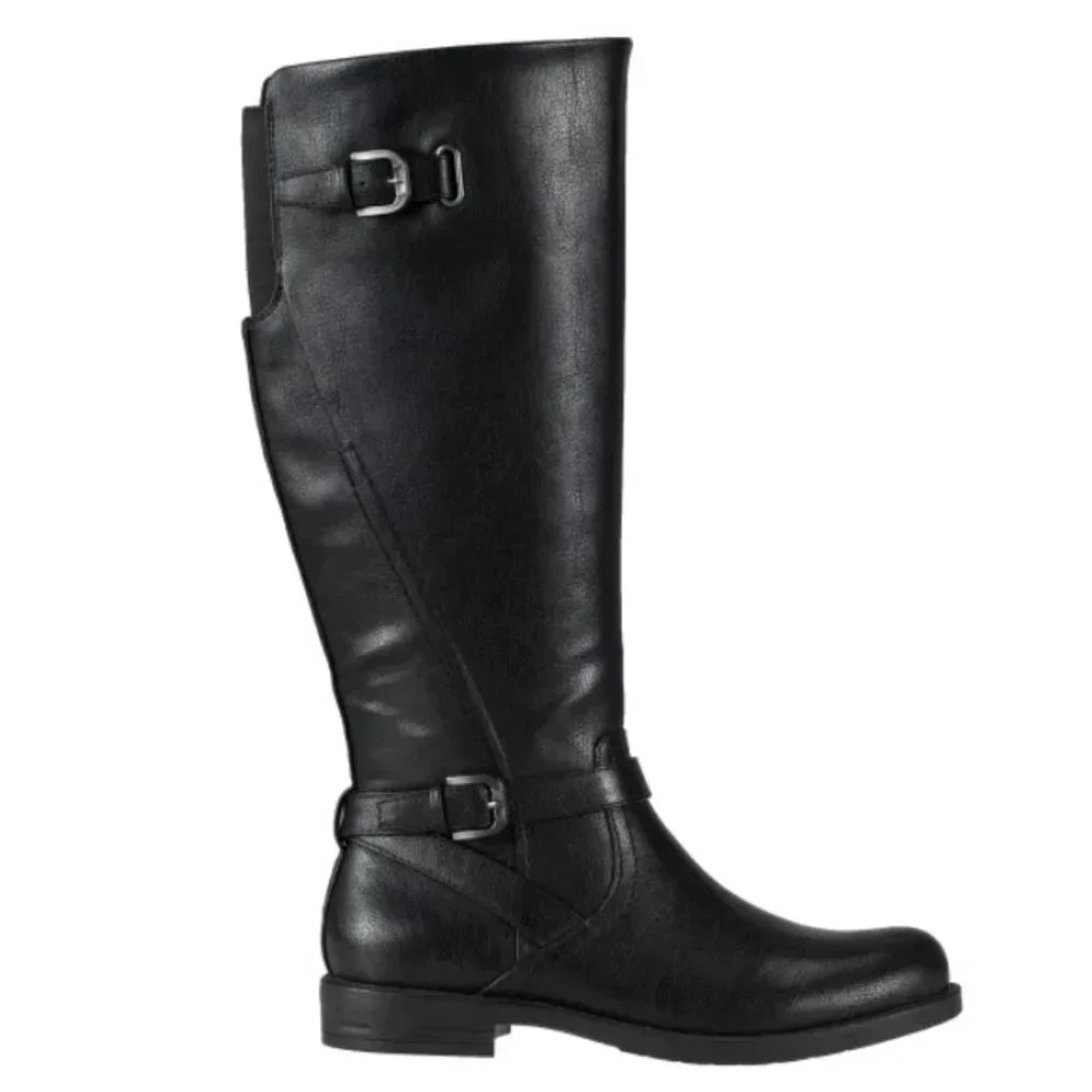 Baretraps 8.5 Boots Cassidy Women Faux Leather Tall Horse Riding Equestrian Shoe